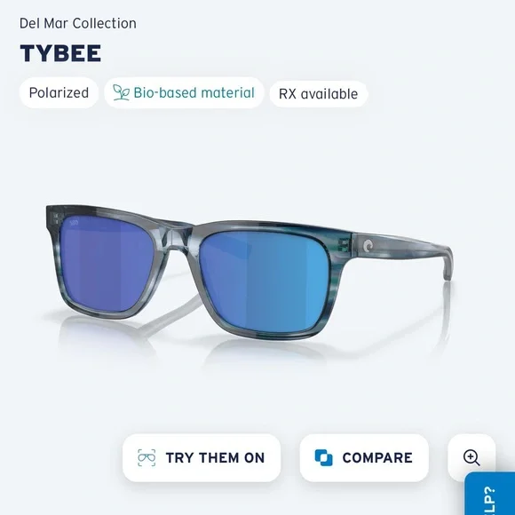 Costa Black Frames with Blue Lenses Sunglasses - Picture 6 of 6